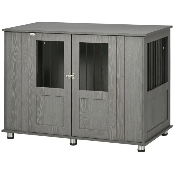 Hondenkooi voor thuis, huisdierkooi, hondenhok met slot, magnetische deur, venster, hondenhuis, hondenbox voor extra grote honden, grijs 1