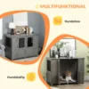 Hondenkooi voor thuis, huisdierkooi, hondenhok met slot, magnetische deur, venster, hondenhuis, hondenbox voor extra grote honden, grijs 7