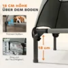 Hondenligbed outdoor met dak, verhoogd hondenbed voor grote honden, verkoelend huisdierligbed met wasbaar mesh metalen frame draagtas, huisdierbed voor buiten kamperen 91x76x90cm, lichtgrijs 6