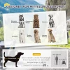 Hondentransportaanhangwagen tot 20kg voor middelgrote honden, met netvensters, veiligheidslijn, 140x71x83cm, oxford stof, zwart 5