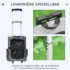 Hondentrolley 2 in 1 draagtas & huisdierrugzak voor dieren, ademend, oxford stof, met deur & venster 6