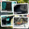 Hondenwagen jogger opvouwbare hondenbuggy voor kleine honden & katten tot 10 kg, kattenbuggy met 3 grote rubberen wielen, kussen, netvensters, opbergmand, kattenwagen met veiligheidslijnen, turkoois 9