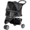 Hondenwagen opvouwbare hondenbuggy voor honden & katten tot 10 kg kattenbuggy met kussen, netvensters, drankhouder, opbergtas, kattenwagen buggy donkergrijs 1