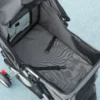 Hondenwagen opvouwbare hondenbuggy voor honden & katten tot 10 kg kattenbuggy met kussen, netvensters, drankhouder, opbergtas, kattenwagen buggy donkergrijs 10