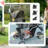 Hondenwagen opvouwbare hondenbuggy voor honden & katten tot 10 kg kattenbuggy met kussen, netvensters, drankhouder, opbergtas, kattenwagen buggy donkergrijs 7