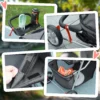 Hondenwagen opvouwbare hondenbuggy voor honden & katten tot 10 kg kattenbuggy met kussen, netvensters, drankhouder, opbergtas, kattenwagen buggy donkergrijs 9