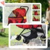 Hondenwagen oxford rood 76,5x52x95cm kleine honden & katten 7