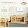 Houten hamsterkooi, speelhuis voor woestijnratten, met schommels, ladders, openklapbaar dak, hut, 100cm, natuur 8