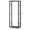 Houten rek verticale houten standaard 100kg draagvermogen metalen rek 60x25x150cm voor keuken woonkamer kantoor 4