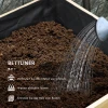 Houten verhoogd bloembed met stalen poten 22x22x54cm voor kruiden en bloemen, ideaal voor tuin en balkon, natuurlijke kleur 8