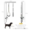 Huisdier vachtverzorgingsarm opvouwbare verzorgingsarm met klem, verstelbare hondentrimtafelarm met haunch houder, voor middelgrote honden 4