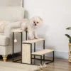 Huisdiertrap 3 traps kattentrap hondentrap met krabplank en speelbal van staal en sisal 51x54x53cm voor katten en honden 2