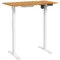 In hoogte verstelbare staande tafel elektrisch 120x60cm met anti botsing kabeldoos en haak om op te hangen van spaanplaat natuurhout 1