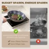 Inductiekookplaat kookplaat 1 plaat draagbare inductiekookplaat met 10 vermogensniveaus en temperatuurniveaus, 2000 w, timer, kinderslot, zwart 6