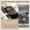Inductiekookplaat kookplaat 2 plaat draagbare inductiekookplaat met 8 vermogensniveaus en 10 temperatuurniveaus, 3500 w, kinderslot, timer, zwart 7