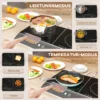 Inductiekookplaat kookplaat 2 plaat draagbare inductiekookplaat met 8 vermogensniveaus en 10 temperatuurniveaus, 3500 w, kinderslot, timer, zwart 9