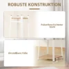 Kapstok, kledingrek met 8 haken, 4 niveaus, jasrek van staal voor kleding, hoeden, entree, hal, 34 x 34 x 170 cm, wit 8