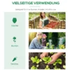 Kas met raam, pe broeikas 180x60x60cm, tomatenkas & kweekbed in groen voor tuin & balkon 8