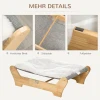 Kattenbed hangmat met frame voor katten 68x43x20cm verhoogd kattennest met zacht kussen van dennenhout 7