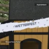 Kattenhuis, sparrenhout, kattenhut met meerdere ingangen, 2 verdiepingen, kattengrot voor buiten, klein dierenhuis met asfaltdak, bloembak, winterbestendig, verhoogd ontwerp, geel, 96 x 65 x 85,5 cm 7