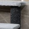 Kattentrap 64h cm voor oude katten, 4 treden met speelbal en platform van jute en pluche in grijs 9