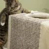 Kattentunnel met speelbal kattenspeelgoed, speeltunnel van sisal, bruin+beige, 98x30x30 cm 9