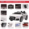 Kinder elektrische auto 12v kinderwagen met 2,4g afstandsbediening, muziek, elektrisch voertuig met licht, usb/mp3 aansluiting, achteruitfunctie 5