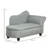 Kinderbankje met opbergruimte in lichtgrijs chaise longue, massief hout, 80x40x49cm, voor kinderen van 1,5 3 jaar 4