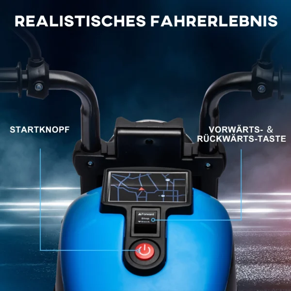 Kindermotor elektrisch voertuig voor kinderen 1,5 3 jaar met 2 afneembare steunwielen, snelheid 1,5 3 km/u 5