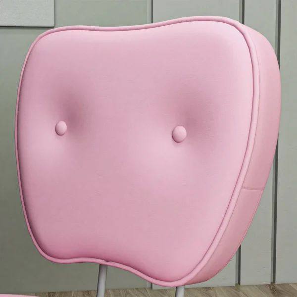 Kinderstoel zonder armleuningen, in hoogte verstelbaar 82 92h cm, belastbaar tot 120 kg, roze, ideaal voor kinderkamer & thuiskantoor 10