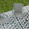 Klapstoel 4 delige set inklapbare tuinstoel met rugleuning armleuning campingstoel voor tuin balkon oxford grijs 53 x 54 x 76 cm 8