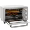 Kleine oven 21l, 100°c 230°c, 1 uur timer, met 3 kookmodi, draadrek, bakplaat, roestvrij staal, 46l x 38,5b x 29h cm, zilver 1