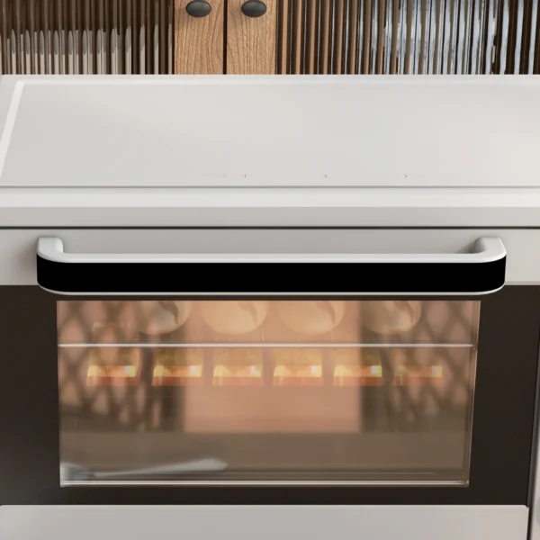 Kleine oven 21l, 100°c 230°c, 1 uur timer, met 3 kookmodi, draadrek, bakplaat, roestvrij staal, 46l x 38,5b x 29h cm, zilver 9
