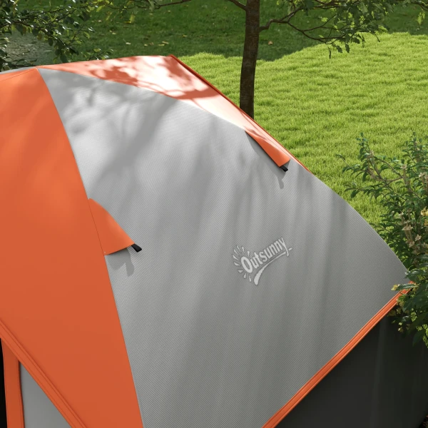 Koepeltent voor 2 personen licht, stabiel waterdicht familietent met deur & raam draagtas, haken, campingtent met 3000mm waterkolom tent voor kamperen reizen trekken tuin 10
