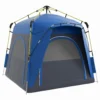 Koepeltent voor 4 personen licht, stabiel waterdicht uv 50+ pop up campingtent met haken deur raam, grondzeil familietent met 1000mm waterkolom tent voor camping reis trekking tuin 1