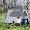 Koepeltent voor 4 personen licht, stabiel waterdicht uv 50+ pop up campingtent met haken deur raam, grondzeil familietent met 1000mm waterkolom tent voor camping reis trekking tuin 2