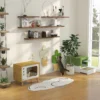 Krabmat wand 2 delige set bloempotvorm van jute touw met haak, cactus ontwerp, katten krabmat, wit+groen 30 x 60cm 9