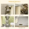 Krabpaal 1155cm kattentoren met kattenhol en hangmat voor kleine katten in lichtgrijs 7