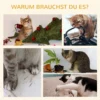 Krabpaal 128cm hoogwaardige kattenboom met kussen, krabplank, 2 platforms, kattenmeubels gemaakt van robuust staal in zwart 8