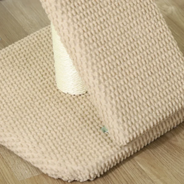 Krabpaal, 54cm krabkolom, sisal kattenkrabboom met speelbal, krabboom voor katten, katten krabmeubilair, binnen, roomwit 8