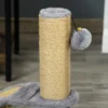 Krabpaal klein met massage en krabplank, grijze krabpaal voor kattenliefhebbers, stabiel en ruimtebesparend 9