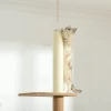 Krabpaal plafondhoog 228 260 cm in hoogte verstelbaar klimboom voor katten speelboom in khaki 10