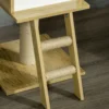 Krabpaal plafondhoog 240 260 cm met kattenhuis en hangmat in lichtbruin en beige voor actieve katten 10