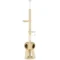 Krabpaal sisal 225 255cm voor katten tot 5kg met anti kantel inrichting, ligoppervlak, hol, hangmat & helling, beige 1