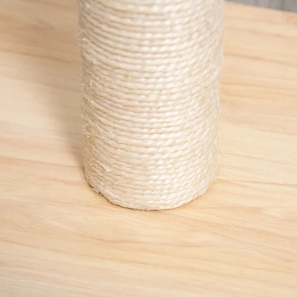 Krabpaal sisal krabkolom voor katten 60cm stabiel met bal van spaanplaat beige eiken voor actief spelen 8