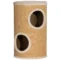 Krabton, 60 cm hoog kattenton met 2 hol, krabpaal, kattentoren van sisal, voor katten tot 5 kg, bruin 1