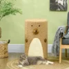 Krabton beerontwerp 2 niveaus 2 grotten met sisal kraboppervlak Φ35 x 66 cm lichtbruin voor kattenmeubels & speelplezier 2
