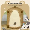 Krabton beerontwerp 2 niveaus 2 grotten met sisal kraboppervlak Φ35 x 66 cm lichtbruin voor kattenmeubels & speelplezier 7