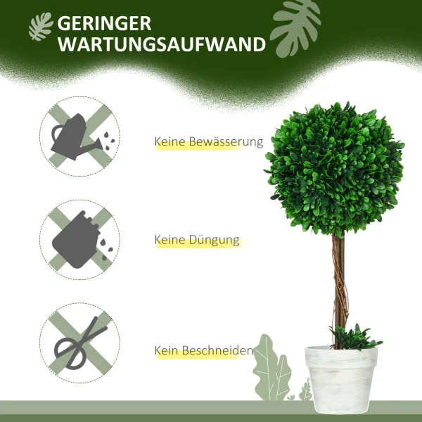 Kunstmatige boekbomen 2 delige set 60cm uv bestendige kunstplanten in bloempot voor woonkamer decoratie groen 6