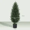 Kunstmatige cypress 2 delige set groot 90 cm kunstplant, kunstmatige planten in pot, uv bestendige kunstboom net als echt decoratie voor woonkamer slaapkamer buiten 4